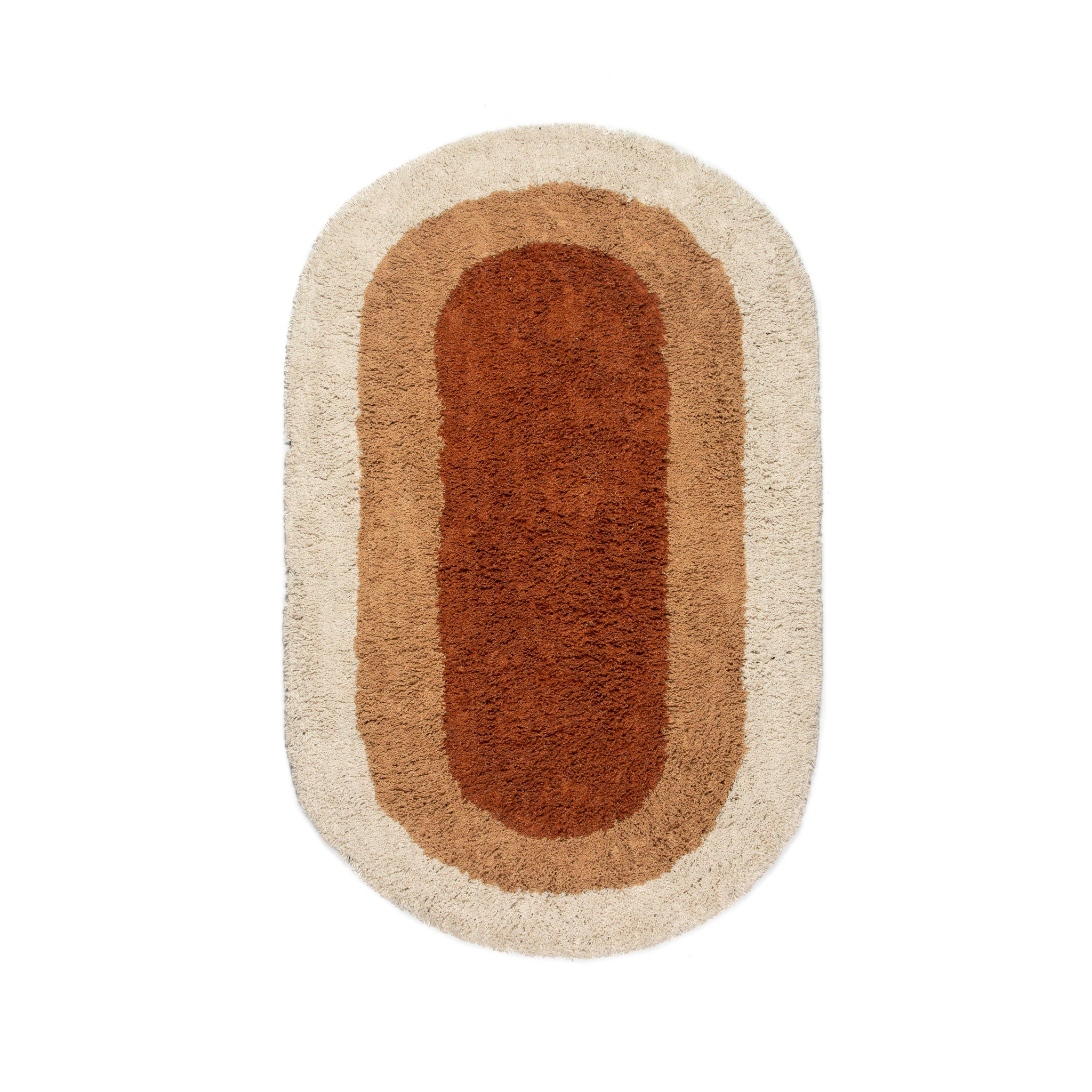 KidsDepot Otis tapijt – ovaal 80×125 cm – terra/bruin