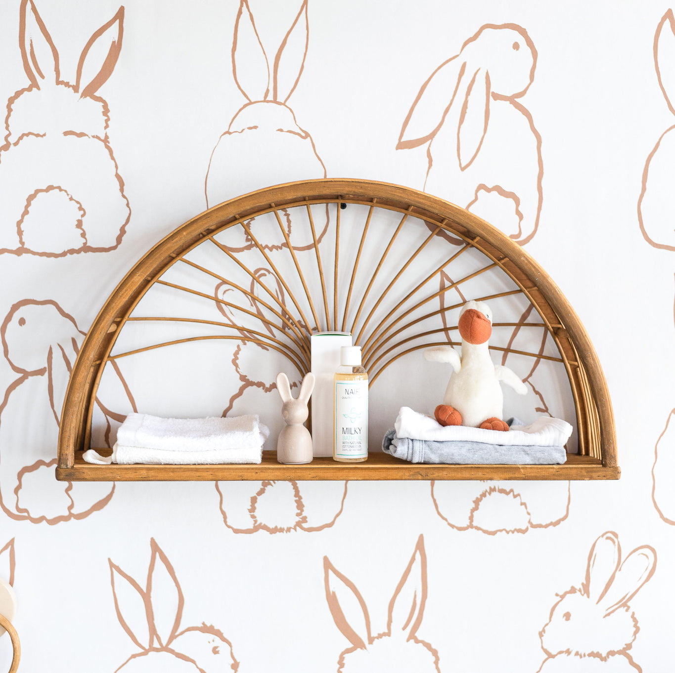 KidsDepot Maya Wandrek Rotan – boho wandrek van natuurlijk rotan voor kinderkamer