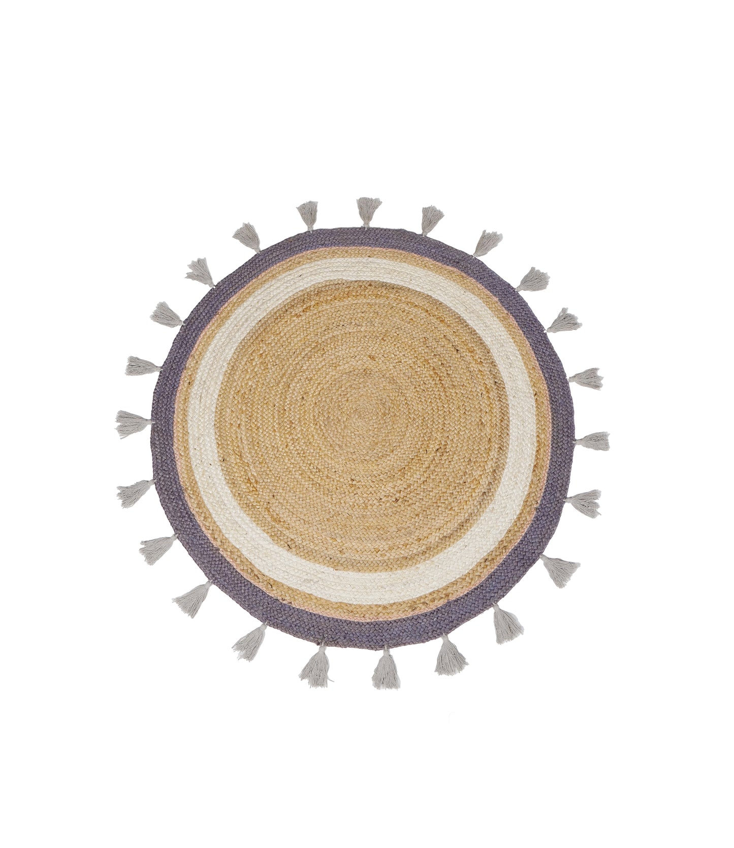 KidsDepot Sem tapijt β rond vloerkleed Γ120 cm β beige jute-look