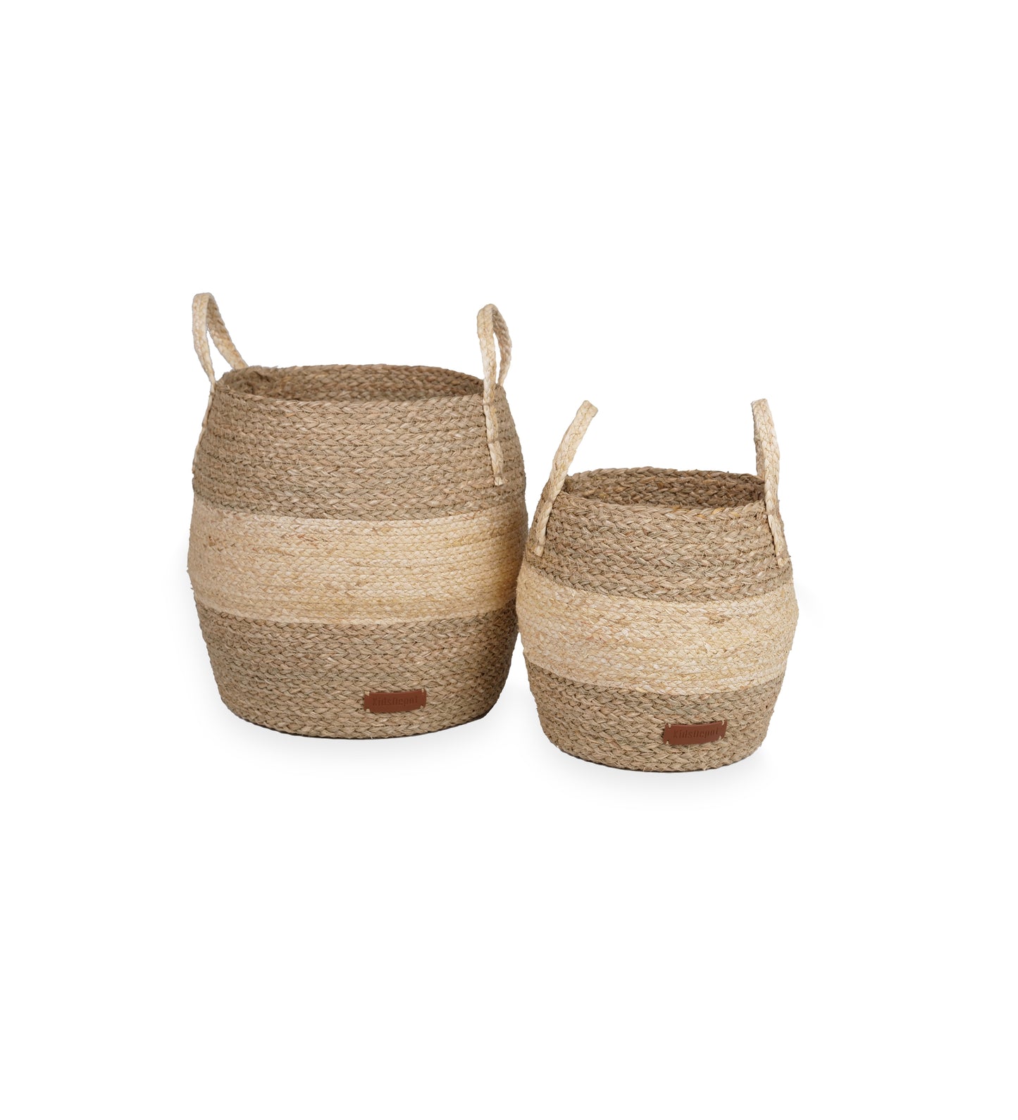 KidsDepot Kezia mandenset β set van 2 natuurlijke opbergmanden van zeegras