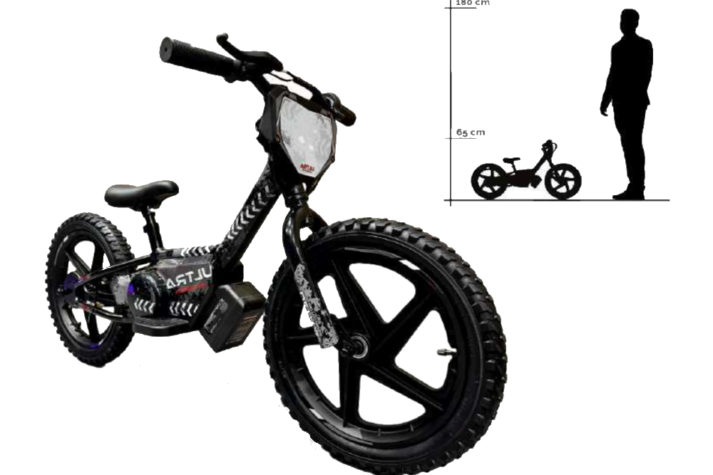 24 Volt Elektrische Balance Bike Met 16 Inch Wielen, Elektrische Motor - Zwart