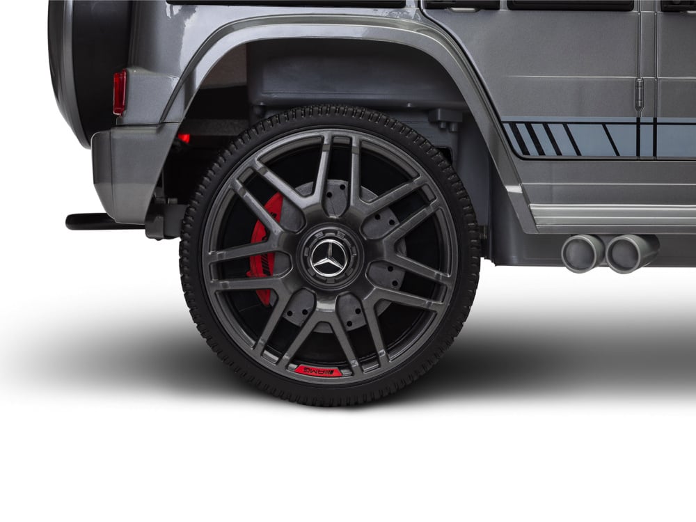 Mercedes G63 Amg, 12 Volt Kinderauto Met Lithium Accu, Rubberen Banden, Leder Zitting En Meer