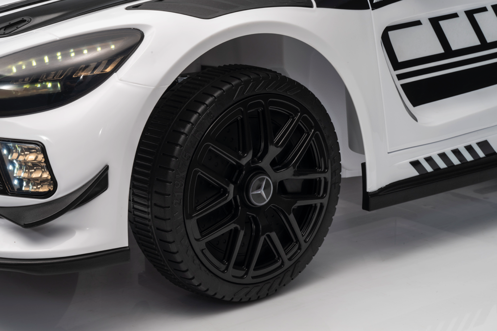 Mercedes-Benz Gt3 Amg 12 Volt Elektrische Kinderauto Met Rubberen Banden, Leder Zitje En Meer!