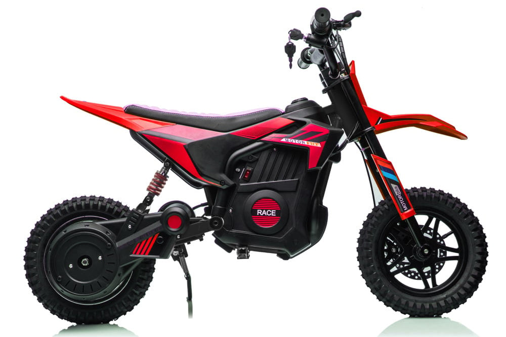 Crossmotor, 24 Volt Elektrische Kinder Motor Met Geveerde Wielen