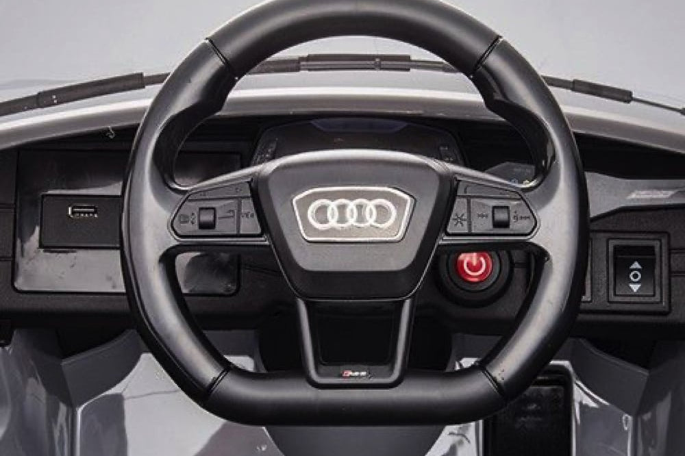 Audi Rs6,12 Volt Elektrische Kinderauto Met Rubberen Banden, Leder Zitje En Meer!
