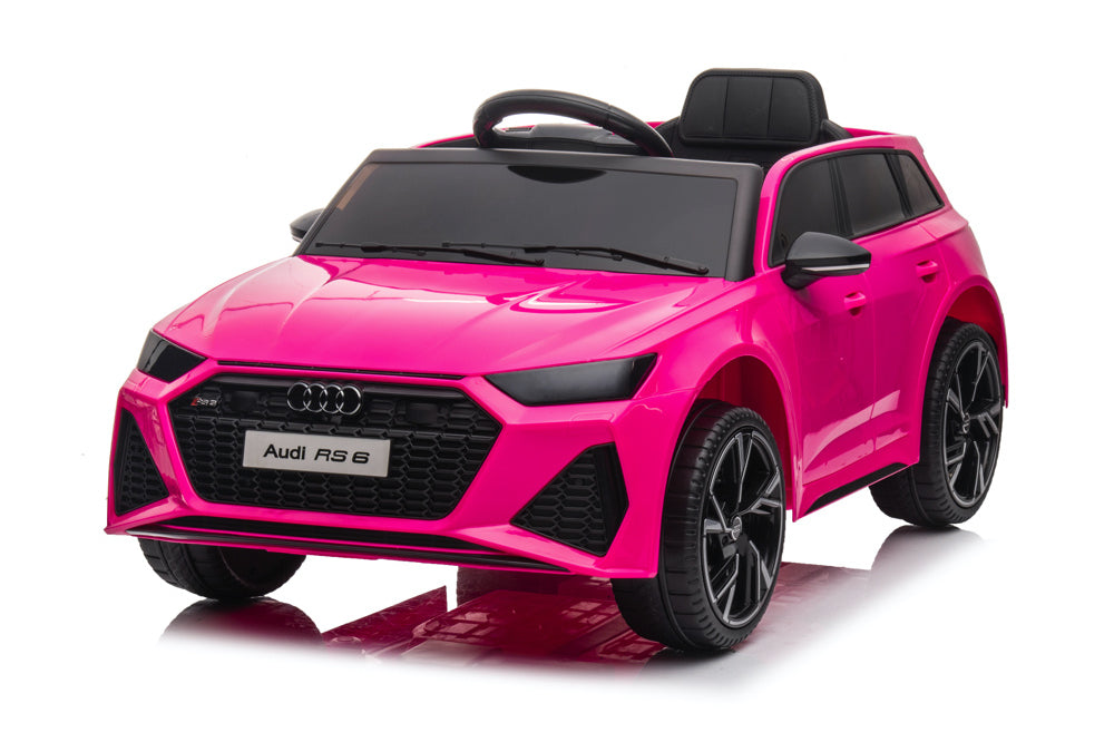 Audi Rs6,12 Volt Elektrische Kinderauto Met Rubberen Banden, Leder Zitje En Meer!