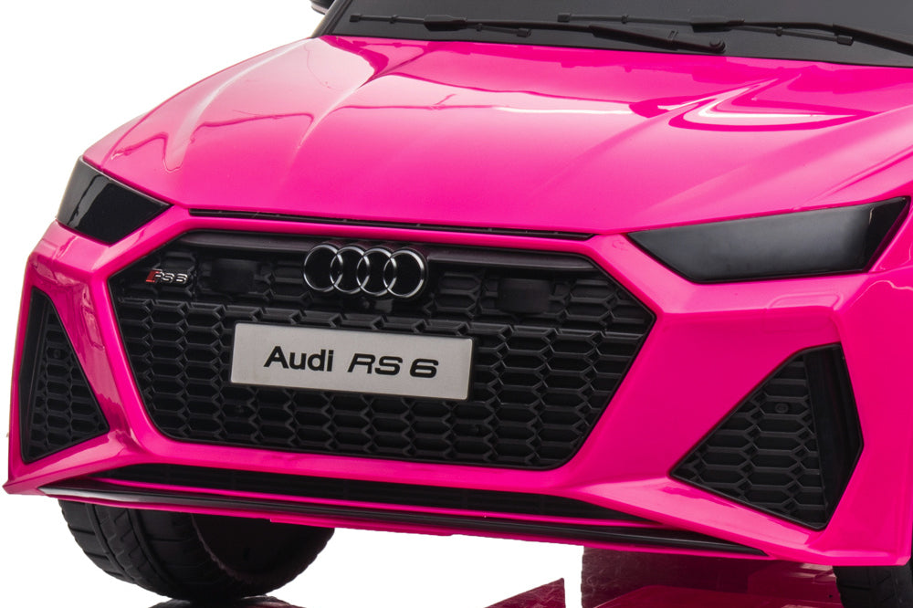 Audi Rs6,12 Volt Elektrische Kinderauto Met Rubberen Banden, Leder Zitje En Meer!
