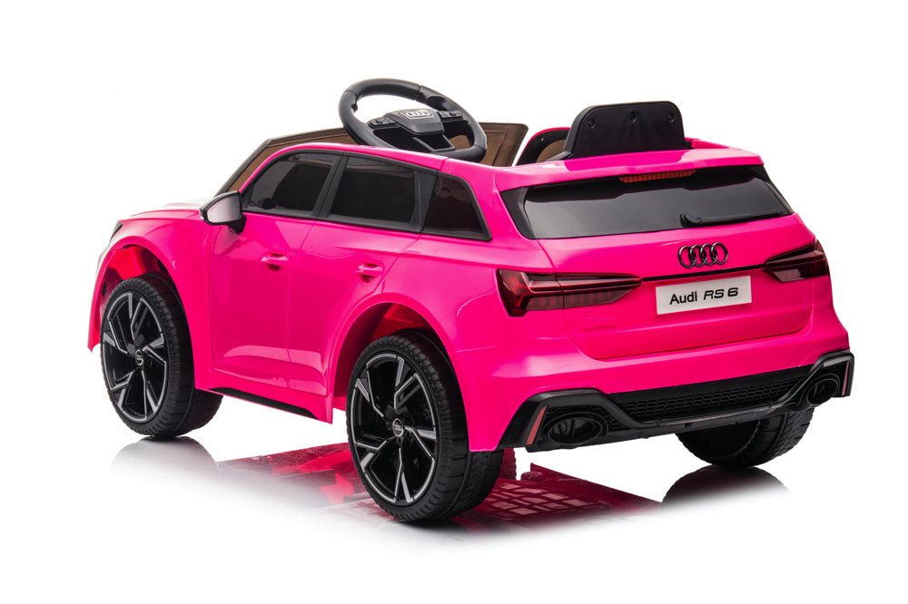 Audi Rs6,12 Volt Elektrische Kinderauto Met Rubberen Banden, Leder Zitje En Meer!