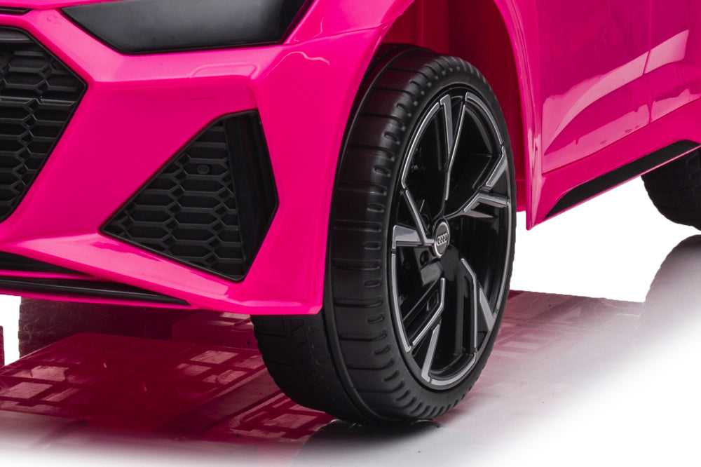 Audi Rs6,12 Volt Elektrische Kinderauto Met Rubberen Banden, Leder Zitje En Meer!