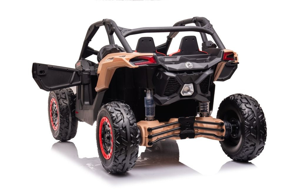 Can-Am Maverick 2-Persoons Buggy, 24V 14Ah, Leder Zitje, Rubberen Banden