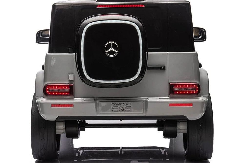 Mercedes Benz Eqg, 12 Volt Elektrische Kinderauto Met Rubberen Banden, Leder Zitje En Meer!