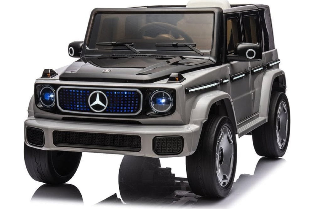 Mercedes Benz Eqg, 12 Volt Elektrische Kinderauto Met Rubberen Banden, Leder Zitje En Meer!