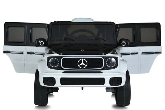 Mercedes Benz Eqg, 12 Volt Elektrische Kinderauto Met Rubberen Banden, Leder Zitje En Meer!