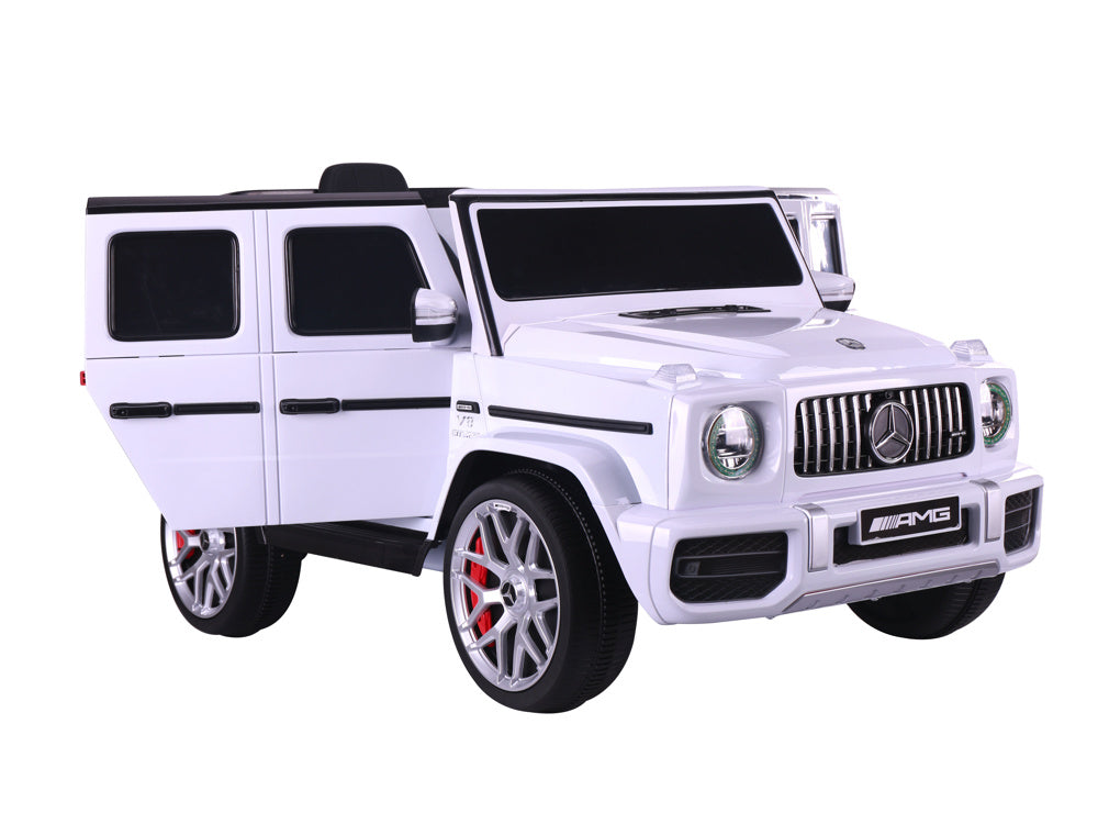 Mercedes G63, Kinderauto Met Lithium Accu, Rubberen Banden, Leder Zitje