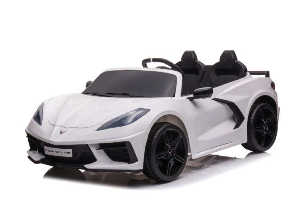 Corvette Stingray, 2-Persoons Elektrische Kinder Voertuig, 12 Volt Met Rubberen Banden, Leder Zitje En Meer!