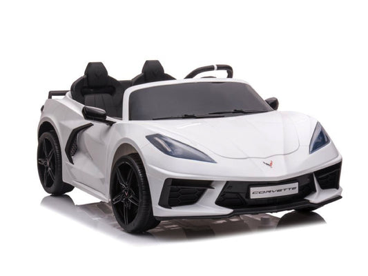 Corvette Stingray, 2-Persoons Elektrische Kinder Voertuig, 12 Volt Met Rubberen Banden, Leder Zitje En Meer!