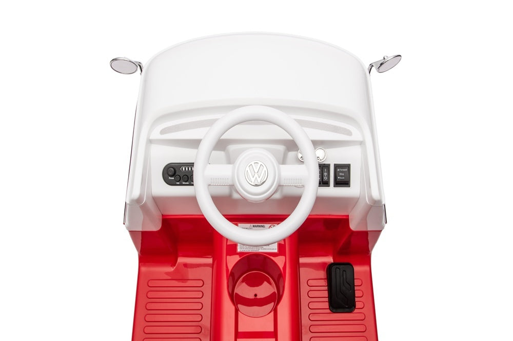 Volkswagen T1 Classic Bus, 12 Volt Kinderauto Met Rubberen Banden En Meer!