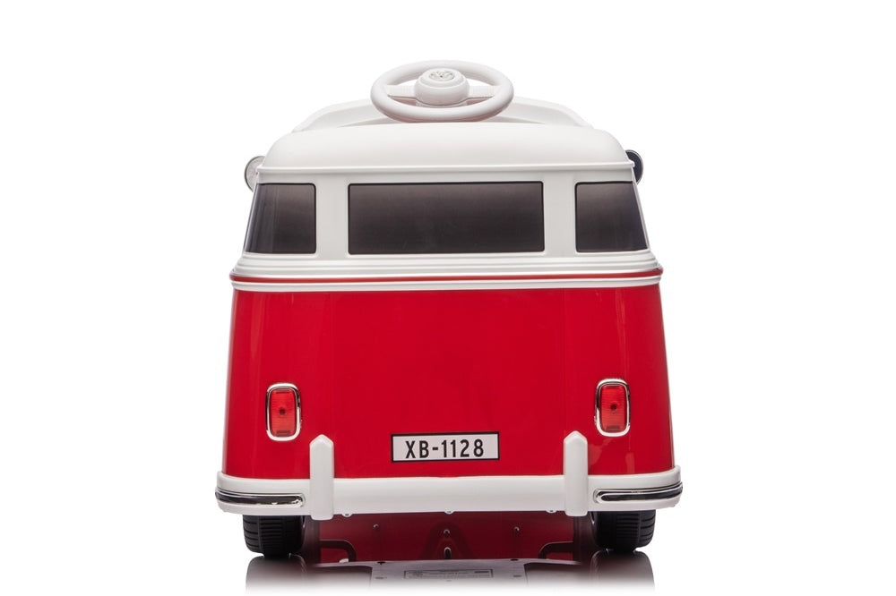 Volkswagen T1 Classic Bus, 12 Volt Kinderauto Met Rubberen Banden En Meer!