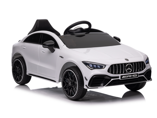 Mercedes Cla 45 S Amg Elektrische Kinderauto 12 Volt Elektrische Kinderauto Met Rubberen Banden, Leder Zitje En Meer!