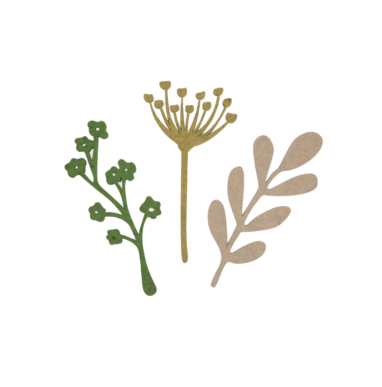 KidsDepot Wandbloemen Set – 3 duurzame bloemenpanelen in goud, kameel en olijf