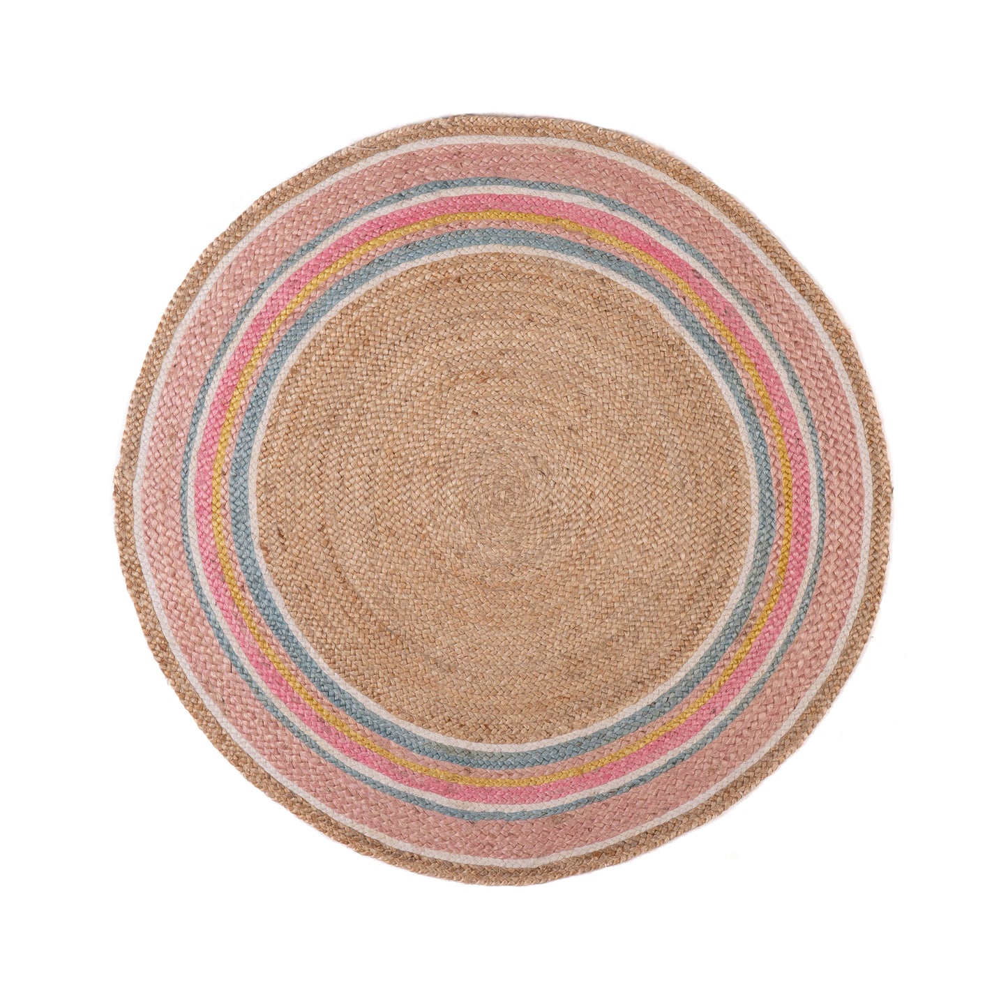 "Smile jute kleed roze/multi Ø120 cm"