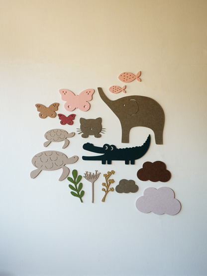 🐘 Akoestische Wanddecoratie Olifant Jumbo – Bruin