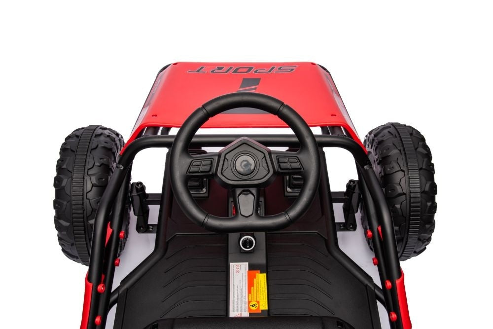 24 Volt Elektrische Kinderbuggy, Rubberen Banden, Kunstleder Zitje!