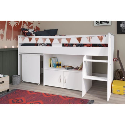 ZOLA Kindercombinatiebed – Wit Meegeve Decor | Inclusief Lattenbodem – 90x200 cm | Parisot
