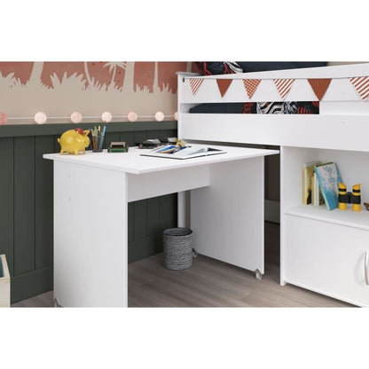 ZOLA Kindercombinatiebed – Wit Meegeve Decor | Inclusief Lattenbodem – 90x200 cm | Parisot