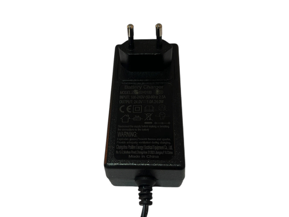 24 Volt 1000Ma Oplader Met Een Ronde Plug