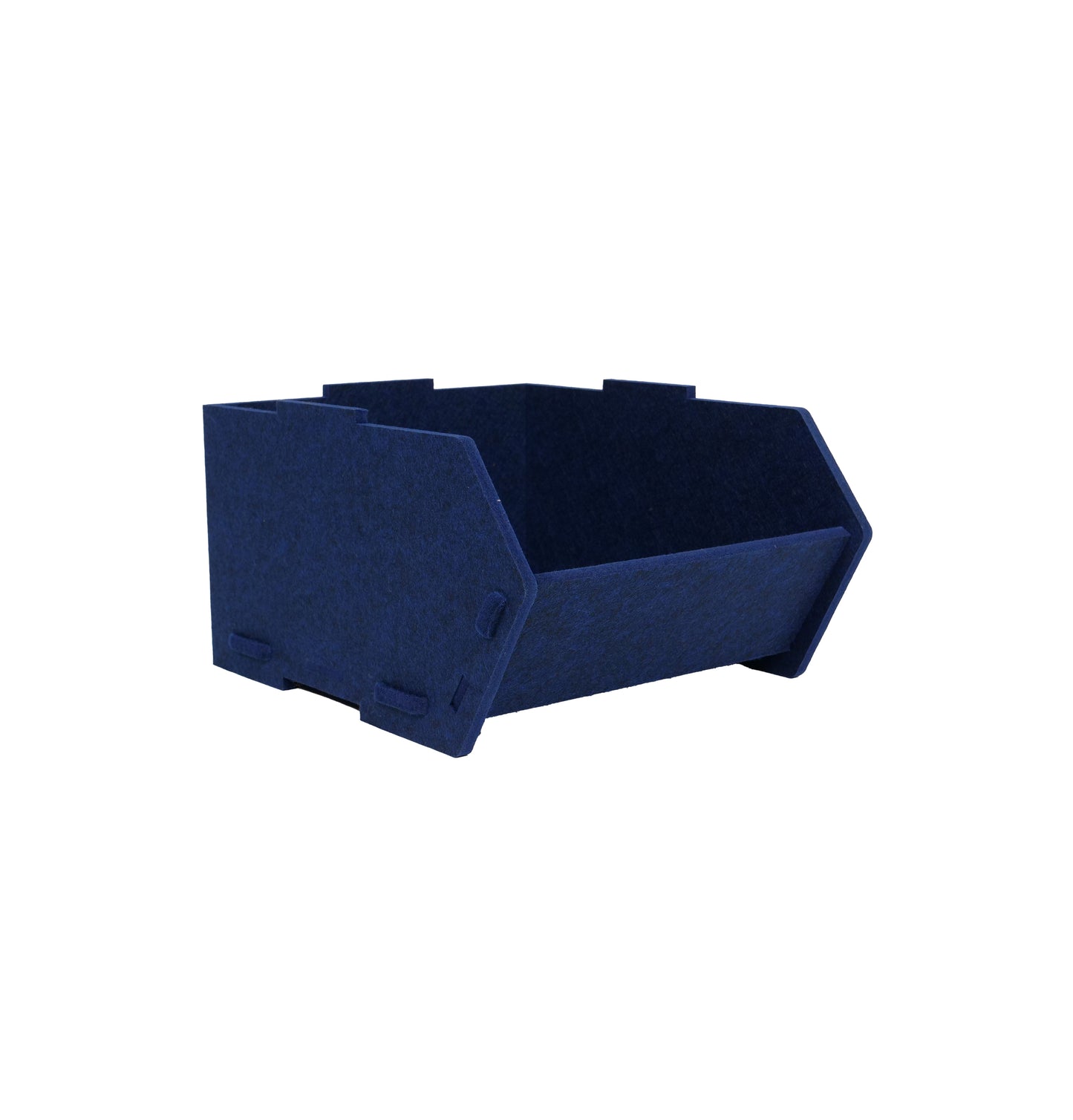 KidsDepot Mason opbergbak – stapelbare opbergmand van PETvilt in donkerblauw | Duurzaam & stijlvol georganiseerd