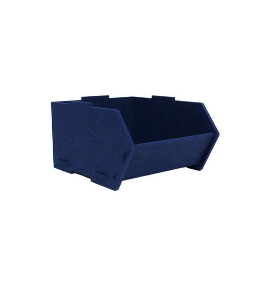 KidsDepot Mason opbergbak – stapelbare opbergmand van PETvilt in donkerblauw | Duurzaam & stijlvol georganiseerd