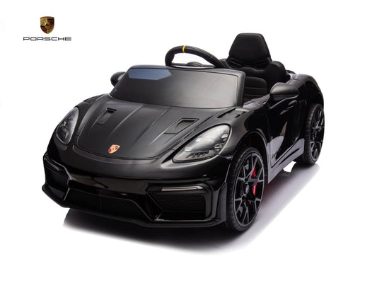 Porsche Spyder RS 12V kinderauto – voorkant met LED-verlichting