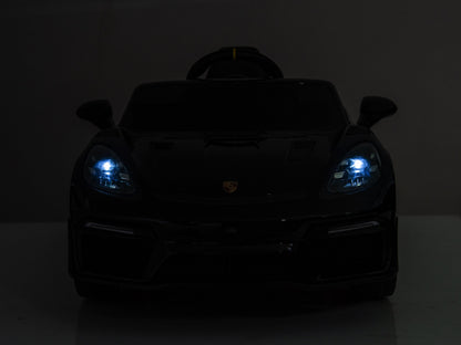Porsche Spyder RS 12V kinderauto – luxe elektrische sportwagen met Lithium-accu, rubberen banden & leren zitje | Kiddoplay