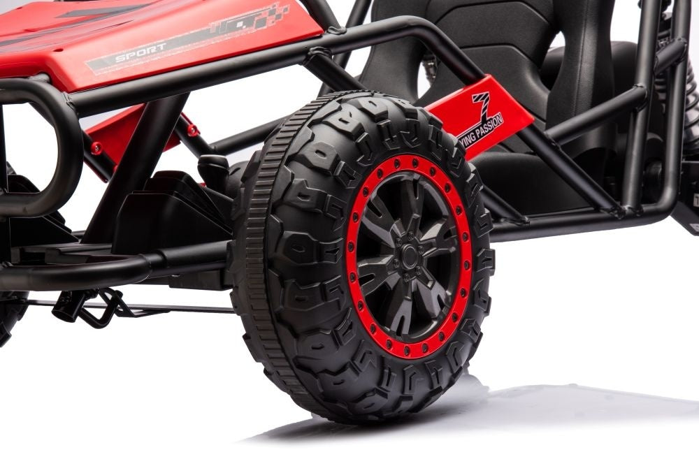 24 Volt Elektrische Kinderbuggy, Rubberen Banden, Kunstleder Zitje!