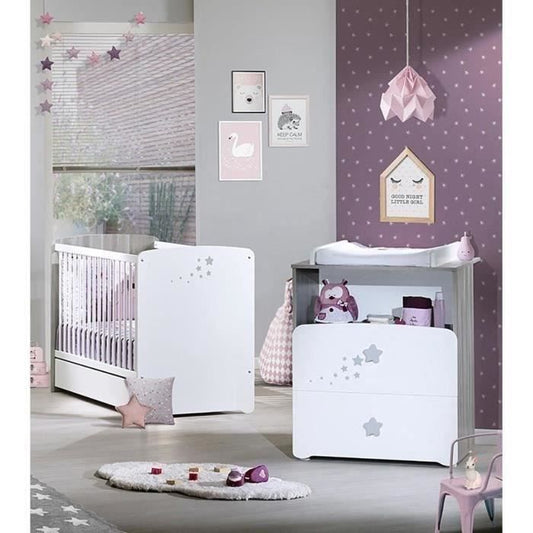 BABY PRICE Nao babykamer wit – ledikant en commode