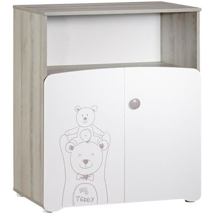 Teddy commode – 3 lades – wit