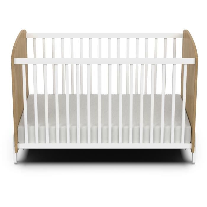 Duoset NAILI – ledikant 60×120 cm + commode (2 lades) | Hamilton / Mat wit | Kiddoplay