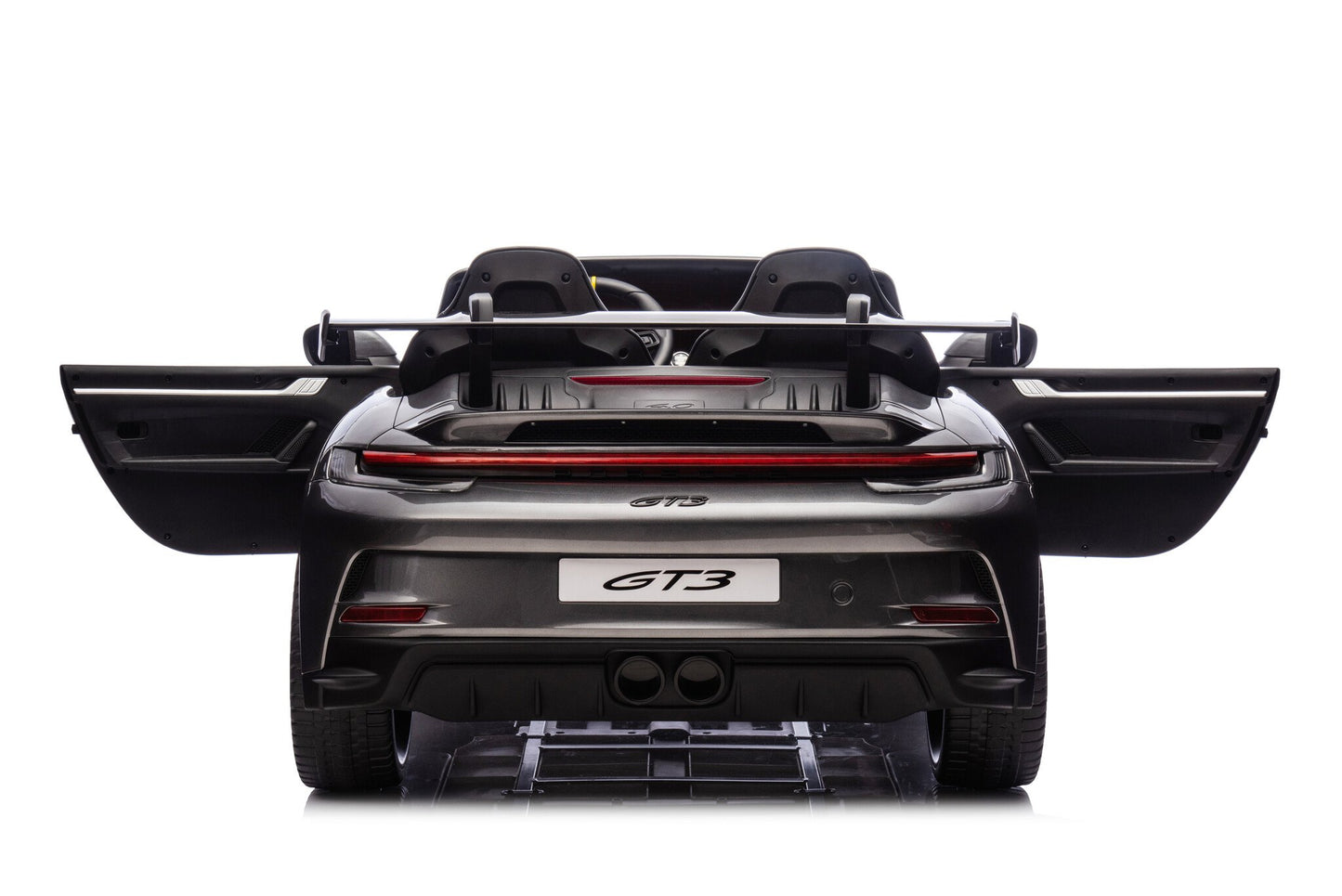 Porsche 911 GT3 24V kinderauto – luxe 2-persoons elektrische sportwagen met rubberen banden & leren stoelen | Kiddoplay