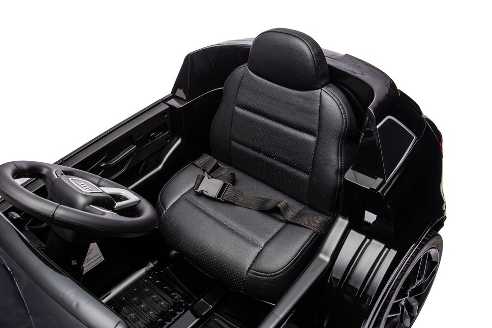 Audi Q7 12V kinderauto (Zwart) – elektrische kinderauto met rubberen banden, kunstleder zitje & afstandsbediening | Kiddoplay