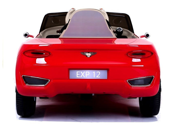 Bentley EXP12 12V kinderauto – luxe elektrische cabrio met leren stoel, rubberen banden & afstandsbediening | Kiddoplay