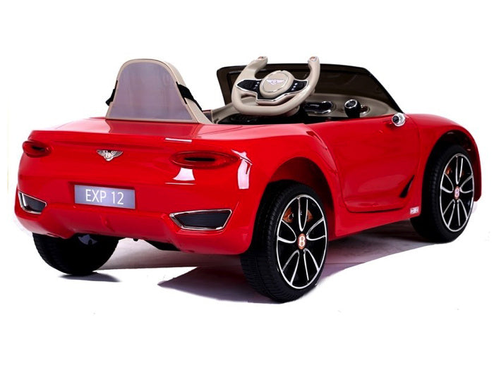 Bentley EXP12 12V kinderauto – luxe elektrische cabrio met leren stoel, rubberen banden & afstandsbediening | Kiddoplay