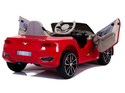 Bentley EXP12 12V kinderauto – luxe elektrische cabrio met leren stoel, rubberen banden & afstandsbediening | Kiddoplay