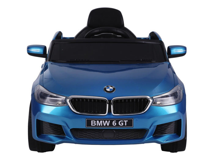 BMW 6 GT kinderauto (blauw) – 12V elektrische kinderauto met leren zitje, rubberen banden & 2.4G afstandsbediening | Kiddoplay