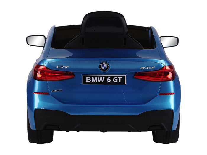 BMW 6 GT kinderauto (blauw) – 12V elektrische kinderauto met leren zitje, rubberen banden & 2.4G afstandsbediening | Kiddoplay