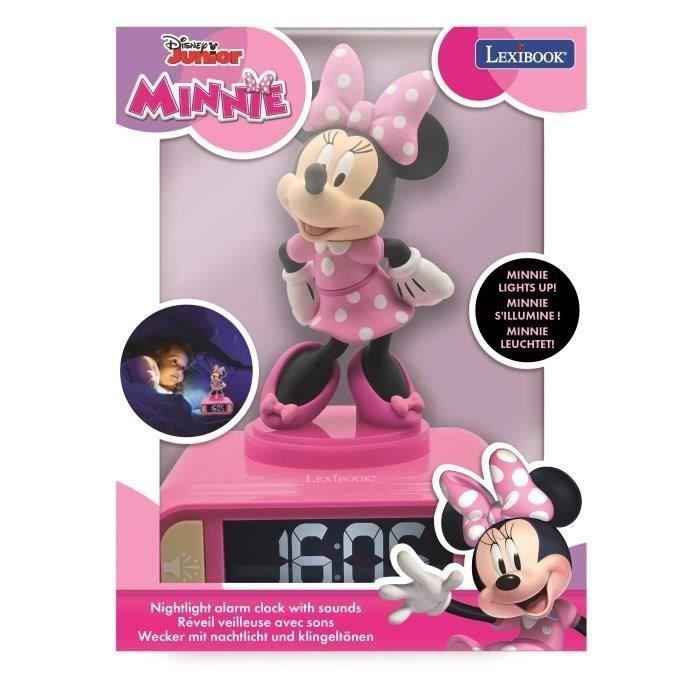 🎀 Minnie Mouse Wekker met Nachtlampje & Geluid – In 3D!