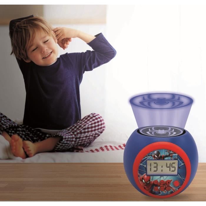 🕸️ SPIDER-MAN Wekker met Projector & Timerfunctie – Avontuurlijk ontwaken!
