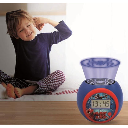 🕸️ SPIDER-MAN Wekker met Projector & Timerfunctie – Avontuurlijk ontwaken!