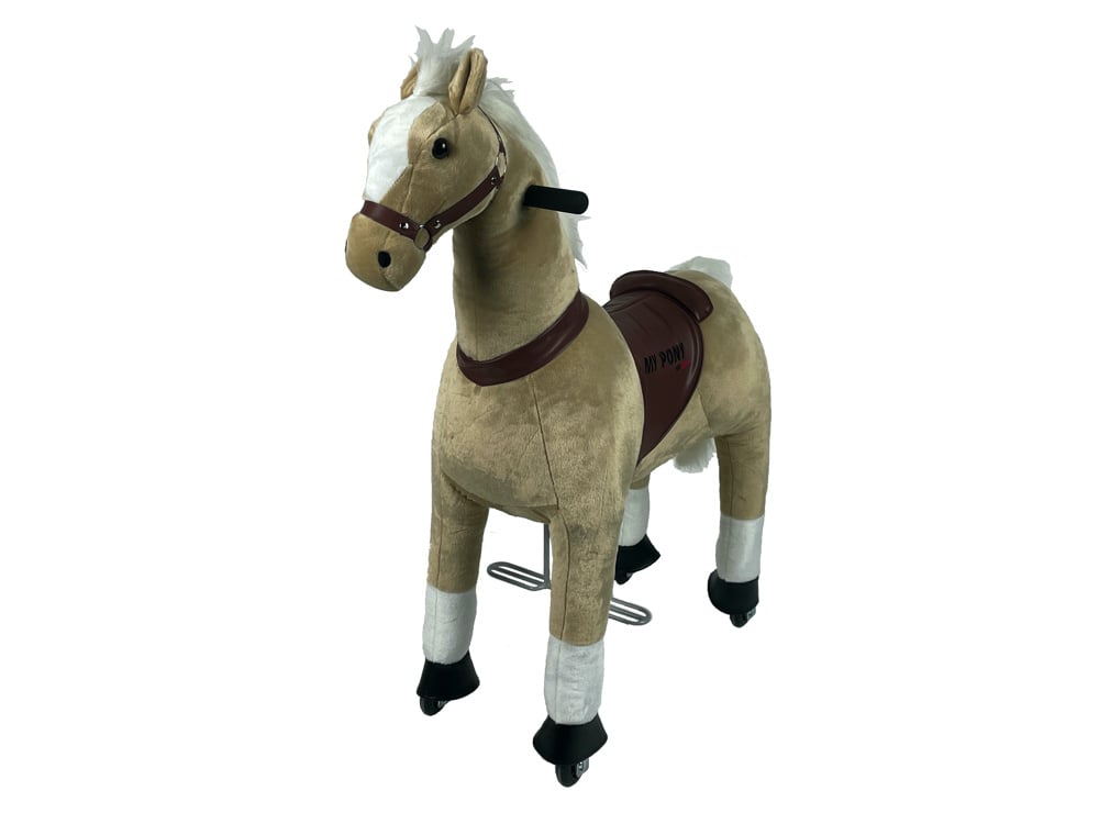 MY PONY by Rollzone – Beige Maat M – Rijdend speelgoed paard voor kinderen