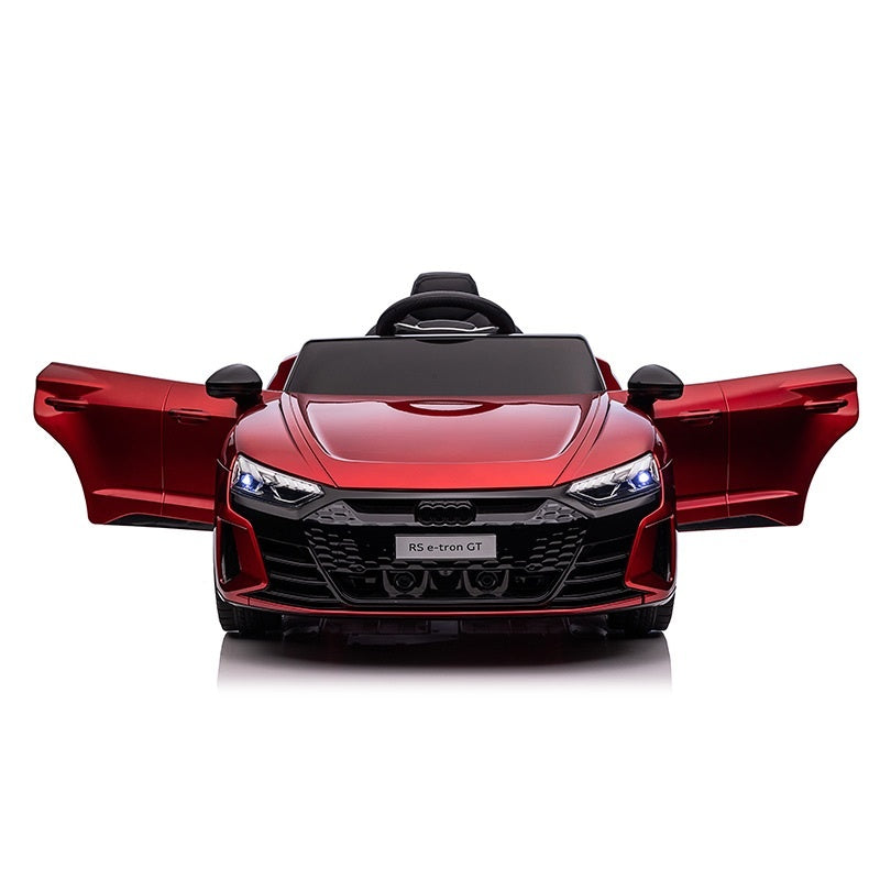 Audi RS e-tron GT 12V elektrische kinderauto – luxe sportwagen met muziekmodule & rubberen banden | Kiddoplay